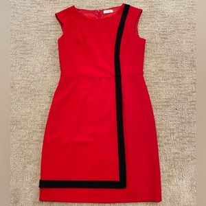 Calvin Kline red and black dress